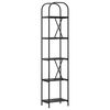 vidaXL Knjižna polica Črni hrast 40 x 30 x 183 cm Konstruiran les