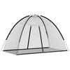 vidaXL Komarnik mongolski z vrati 220 mreža&nbsp;črna&nbsp;200x120x130 cm