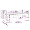 vidaXL Dnevna postelja brez vzmetnice 90x190 cm trdna borovina