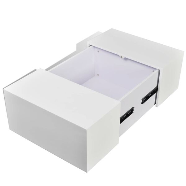 vidaXL Klubska miza Bela