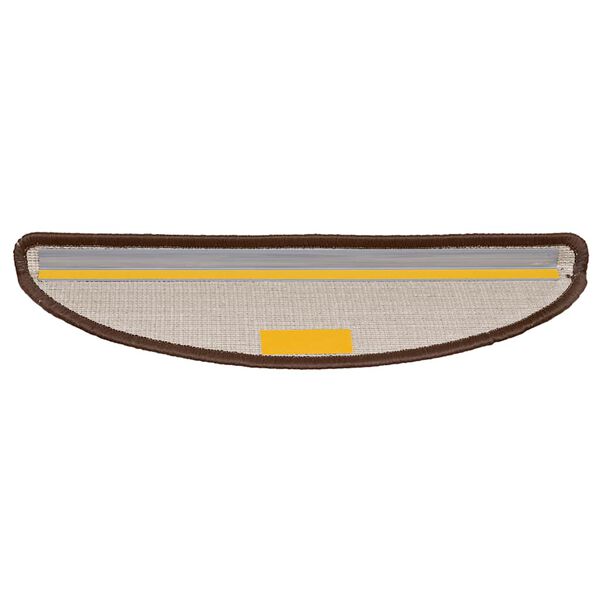 vidaXL Stopni&scaron;čne preproge 30 kosov 56x17x3 cm rjave polkrožne