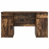 vidaXL Miza s predalom Dimljeni hrast 140 x 49 x 76 cm Konstruiran les