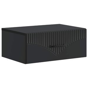vidaXL Stenski nočni omarici Črna 49 x 34,5 x 20 cm Inženirski les