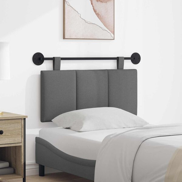 vidaXL Visoki naslon za glavo Črtasto Temno siva 100 x 55 x 5 cm blago