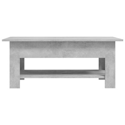 vidaXL Klubska mizica betonsko siva 102x55x42 cm iverna plošča