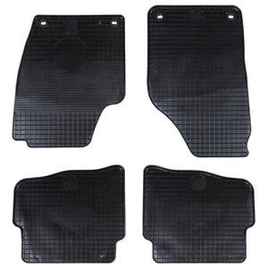 vidaXL Avto preproga 4 pcs Črna primeren za VW POLO 10 / 01-09 NS Guma