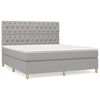 vidaXL Box spring postelja z vzmetnico svetlo siva 160x200 cm žamet