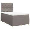 vidaXL Box spring postelja z vzmetnico taupe 120x200 cm blago