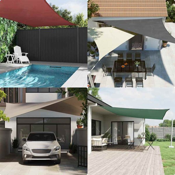 vidaXL Senčno jadro oksford blago pravokotno 2x3,5 m bež