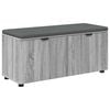 vidaXL Haldna klop z blazino s polico Siva Sonoma 100 x 38 x 46 cm