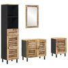 vidaXL Komplet omaric za kopalnico 4 kos Naravna 38 x 33 x 160 cm