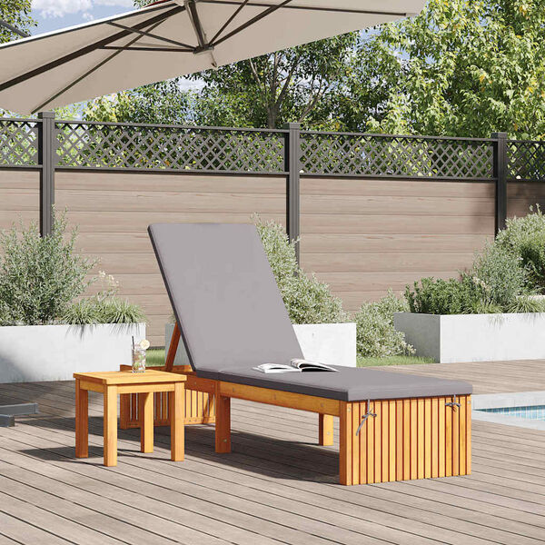 vidaXL Ležalnik Olje naravno 200 x 55 x 94 cm Trden akacijev les