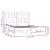 vidaXL Posteljni okvir brez vzmetnice 120x190 cm trdna borovina