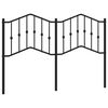 vidaXL Kovinsko posteljno vzglavje črno 140 cm