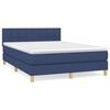 vidaXL Box spring postelja z vzmetnico modra 140x200 cm blago