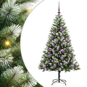 vidaXL Umjetno božično drevo s snežno oblogo 150 LED Toplo bela