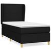 vidaXL Box spring postelja z vzmetnico črna 80x200 cm blago