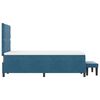 vidaXL Postelja z vzmetnico z vzmetnico Temno modra 120 x 190 cm Žamet
