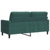vidaXL Dvosed temno zelen 140 cm žamet