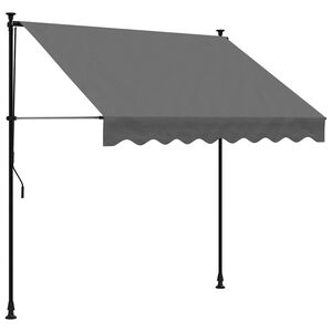 vidaXL Zložljiva tenda antracit 200x150 cm tkanina in jeklo