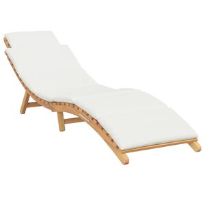 vidaXL Vrtna ležalnika Rjava 198 x 55 x 58,5 cm Trden tikov les