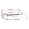 vidaXL Posteljni okvir iz trdne borovine 200x200 cm