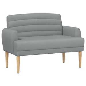 vidaXL Dvojnica s gumbi Svetlo siva 116 x 67 x 80 cm Blago