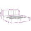 vidaXL Daljši posteljni okvir brez vzmetnice 200x220 cm trden les