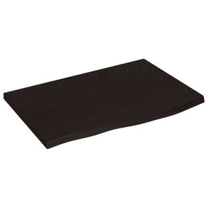 vidaXL Mizna plo&scaron;ča temno rjav 60x40x2 cm obdelana trdna hrastovina