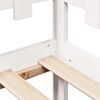 vidaXL Dnevna postelja s predali bela 90x200 cm trdna borovina