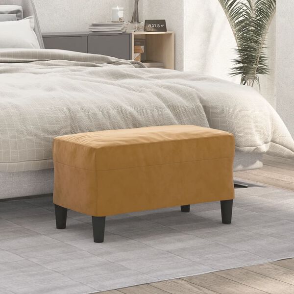 vidaXL Klop rjava 70x35x41 cm žamet