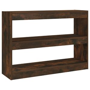 vidaXL Knjižna omara/pregrada dimljeni hrast 100x30x72 cm