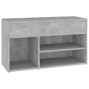 vidaXL Klop za čevlje betonsko siva 80x30x45 cm iverna plo&scaron;ča