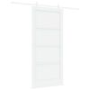 vidaXL Drsna vrata 93 x 202 cm Inženirski les Bela