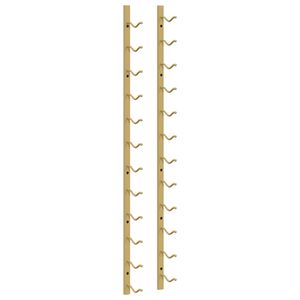 vidaXL Stensko stojalo za vino za 12 steklenic zlato železo