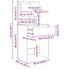 vidaXL Toaletne mize za spalnice Umetni hrast 80 x 39,6 x 135 cm