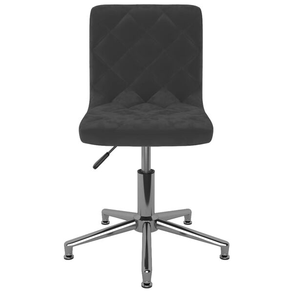 vidaXL Vrtljivi jedilni stoli 4 kosi črn žamet