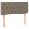 vidaXL Box spring postelja z vzmetnico taupe 90x190 cm blago