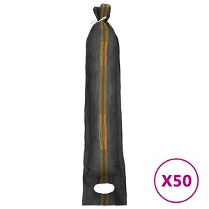 vidaXL Vreče za pesek 50 kosov temno zelene 103x25 cm HDPE
