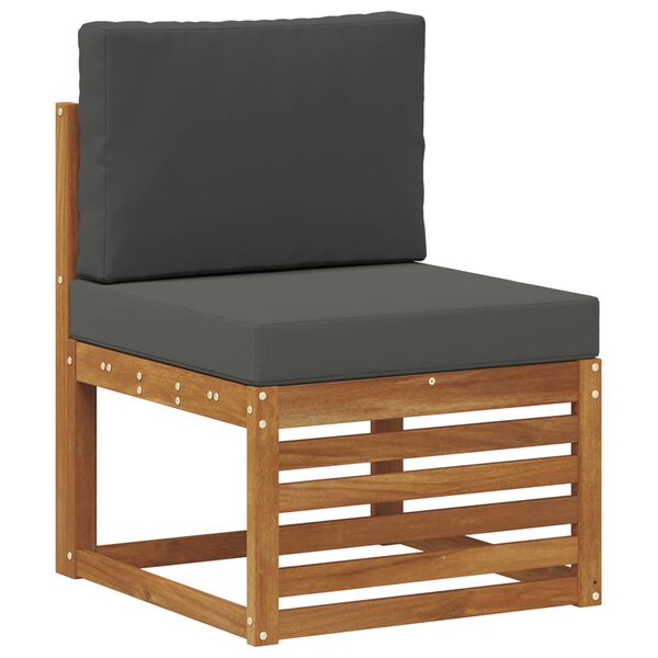 vidaXL Sedežne garniture z blazino 3 pcs Naravna in antracitna