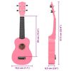 vidaXL Otro&scaron;ki ukulele soprano s torbo roza 23"