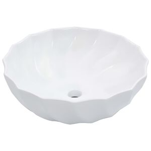 vidaXL Umivalnik 46x17 cm keramičen bel