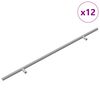 vidaXL Ročaj 12 kos srebrna 500 mm Jeklo
