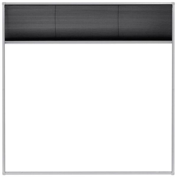 vidaXL Plise komarnik za okna aluminij 120x120 cm