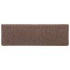 vidaXL Stopniščne preproge 15 kosov 65x21x4 cm rjave pravokotne robove