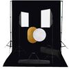 vidaXL Foto studijski komplet s softboxi, ozadjem in odbojnikom