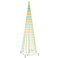  vidaXL Božično drevesce stožec 1134 barvnih LED diod 230x800 cm