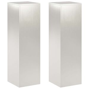 vidaXL Stojalo za rastline 2 pcs Srebrna 30 x 30 x 100 cm Jeklo