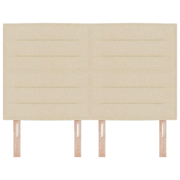 vidaXL Vzglavje z vzglavjem krema 144 cm Umjetno usnje