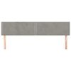 vidaXL Posteljno vzglavje svetlo siva 160x5x78/88 cm žamet